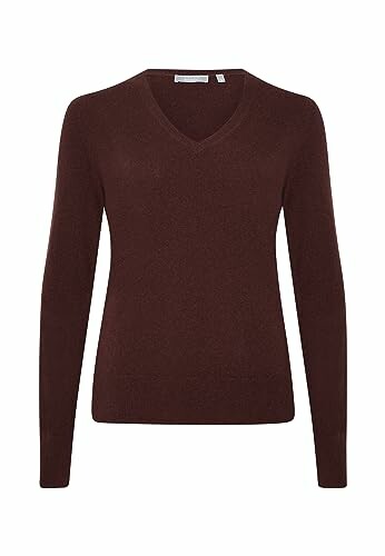 Brown V-neck sweater